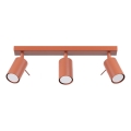 Strahler RING 3xGU10/10W/230V rot