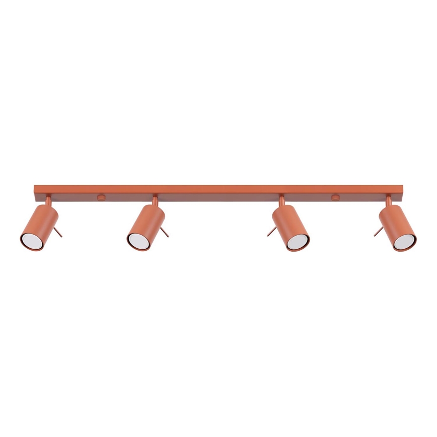 Strahler RING 4xGU10/10W/230V rot