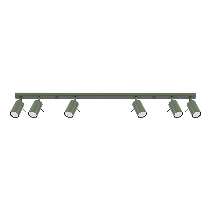 Strahler RING 6xGU10/10W/230V grün