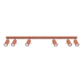 Strahler RING 6xGU10/10W/230V rot