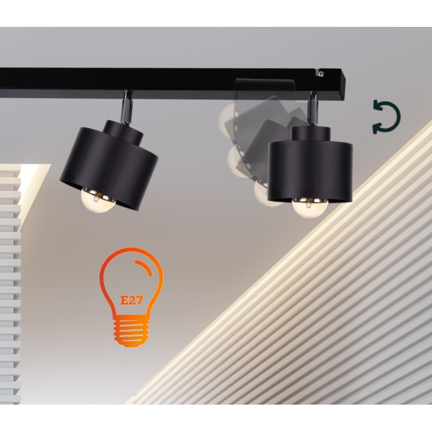 Strahler SIMPLY BLACK 3xE27/60W/230V