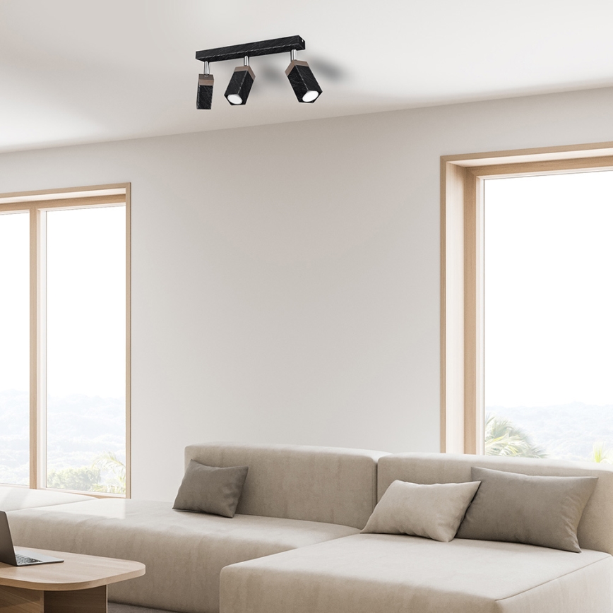 Strahler SOLO 3xGU10/MR11/40W/230V schwarz
