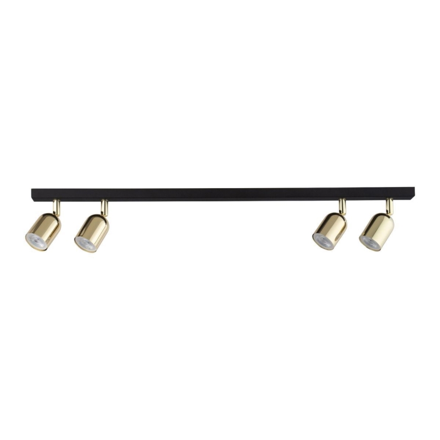 Strahler TOP 4xGU10/10W/230V schwarz/golden