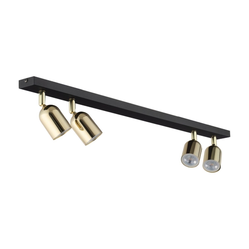 Strahler TOP 4xGU10/10W/230V schwarz/golden