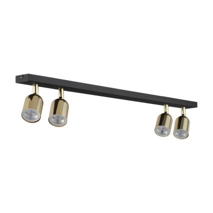 Strahler TOP 4xGU10/10W/230V schwarz/golden
