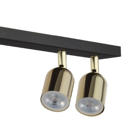Strahler TOP 4xGU10/10W/230V schwarz/golden