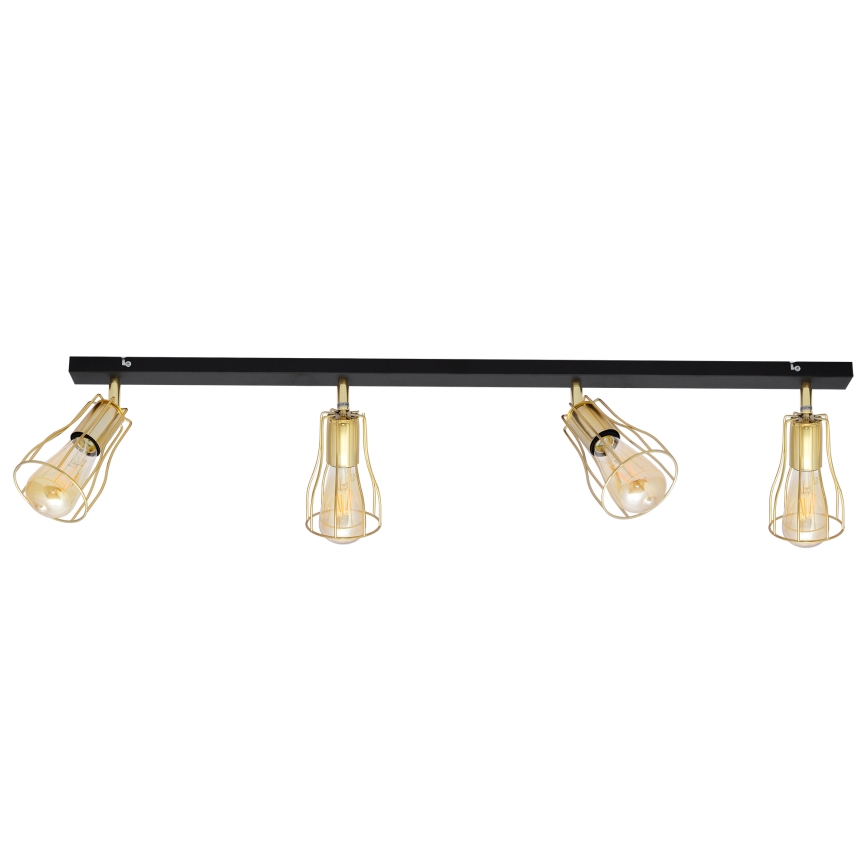 Strahler TUBE 4xE27/15W/230V golden/schwarz