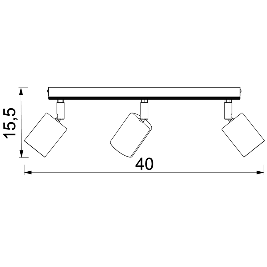 Strahler TULON 3xGU10/8W/230V weiß/Eiche