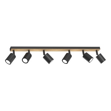 Strahler TULON 6xGU10/8W/230V schwarz/Eiche