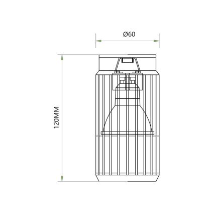 Strahler VERTICAL 1xGU10/8W/230V schwarz