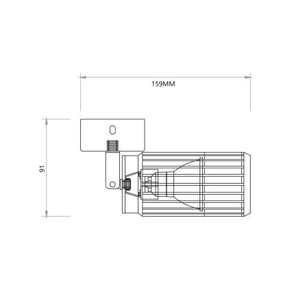 Strahler VERTICAL 1xGU10/8W/230V schwarz