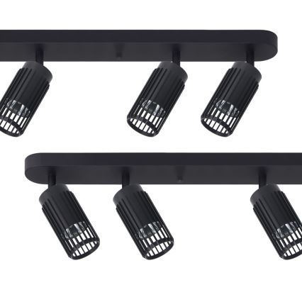 Strahler VERTICAL 6xGU10/8W/230V schwarz