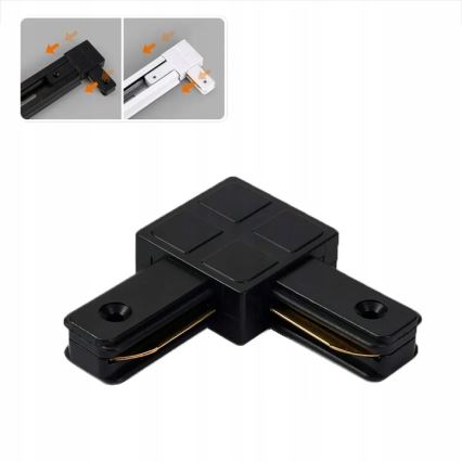 Stromschienenadapter für Leuchten, einphasig (Typ L), schwarz