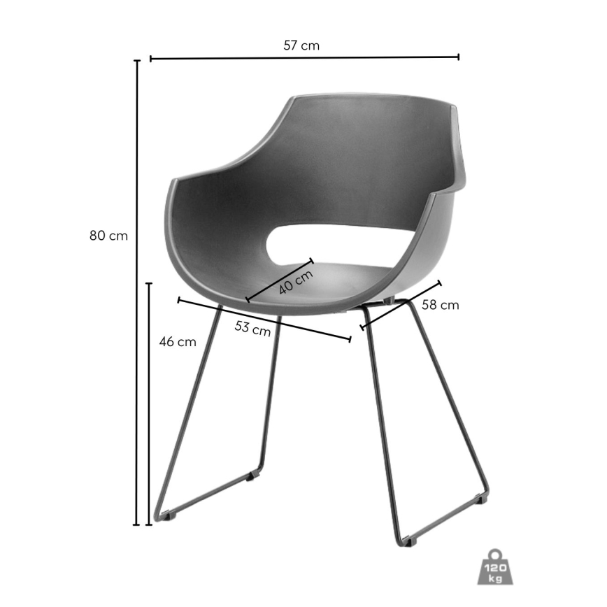 Stuhl ROCKY, 1 Stück, weiß
