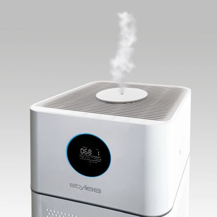 Stylies - Luftreiniger mit Luftbefeuchter und UV-C-Lampe ALPHA 68W/230V Wi-Fi weiß