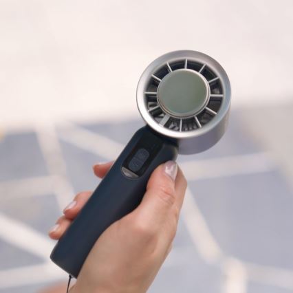 Stylies - Wiederaufladbarer Handventilator LACERTI 8W/5V 3000 mAh blau