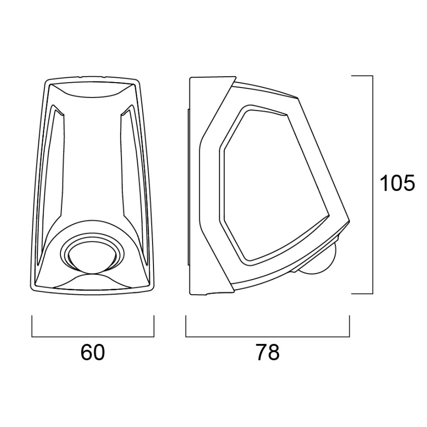 Sylvania - LED-Wandleuchte für den Außenbereich mit Sensor SENSE LED/0