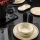 Tafelservice 27-teilig, beige/Porzellan
