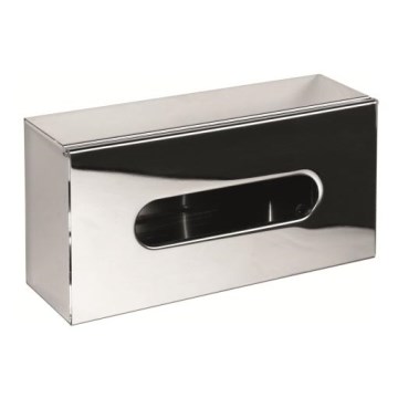 Taschentuchspender 25x13 cm Edelstahl/silber