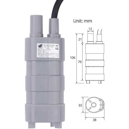 Tauchpumpe 12 V 600 l/h