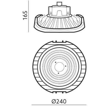 Dimmbare LED-Industrie-Hochleistungsleuchte NINA HIGHBAY LED/100W/230V 4000K IP65