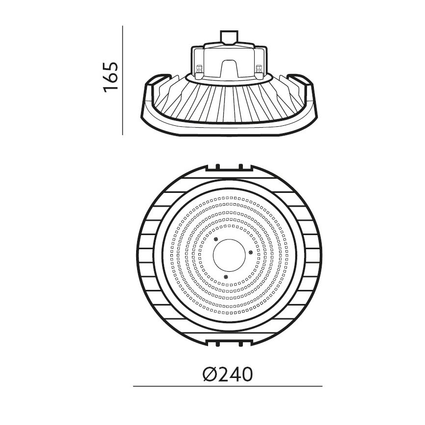 Dimmbare LED-Industrie-Hochleistungsleuchte NINA HIGHBAY LED/100W/230V 4000K IP65