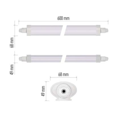LED Technische Leuchte DUSTY LED/18W/230V IP65 4000K 60 cm