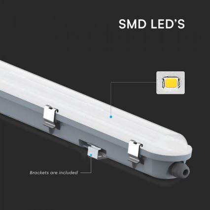 Technische LED-Röhrenleuchte mit Notstrommodul LED/48W/230V 6500K IP65 2200 mAh 150 cm