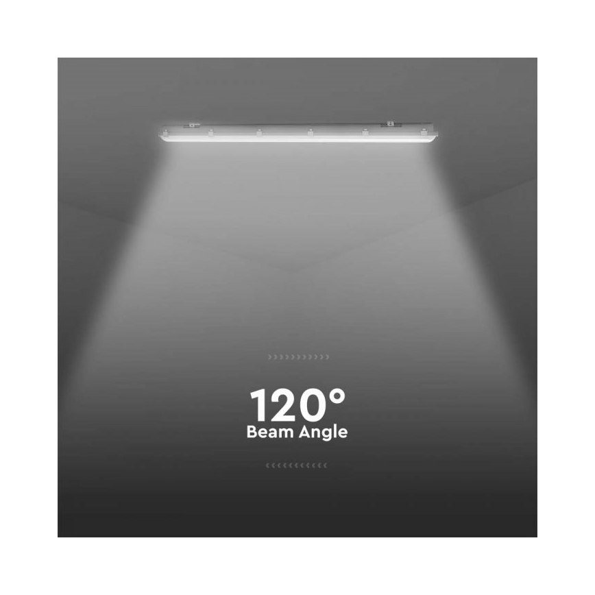 Technische LED-Röhrenleuchte mit Notstrommodul LED/48W/230V 6500K IP65 2200 mAh 150 cm