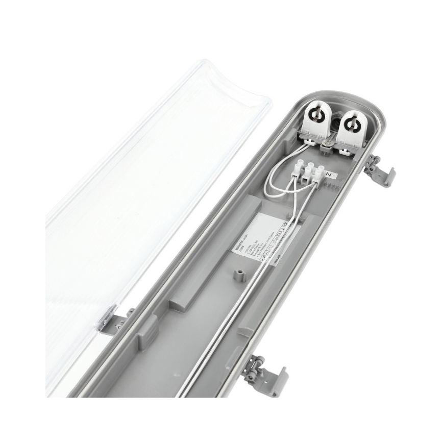 Technische LED-Leuchtstoffarmatur T8, 2x G13, 18W, 230V, 4000K, IP65, 127 cm