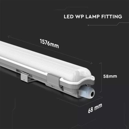 Technische LED-Leuchtstofflampe T8 1xG13/22W/230V 4000K 150cm IP65