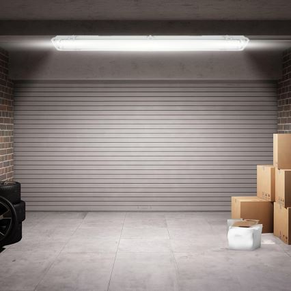 Technische LED-Röhrenleuchte T8, 2x G13, 20 W, 230 V, 6500 K, 120 cm, IP65, Weiß