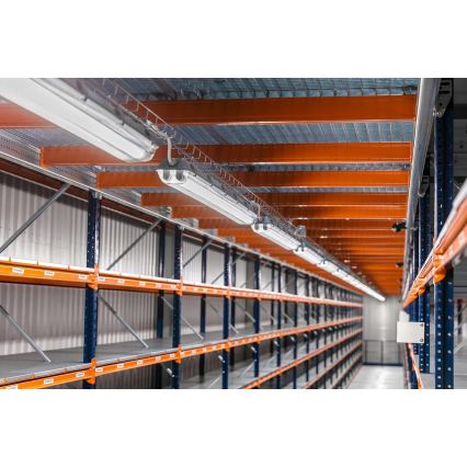 Technische LED-Röhrenleuchte T8, 2x G13, 20 W, 230 V, 6500 K, 120 cm, IP65, Weiß