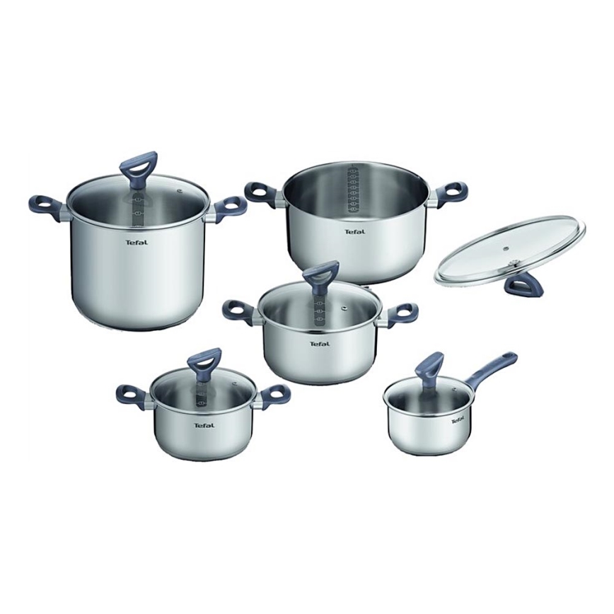 Tefal - 10-teiliges Topfset DAILY COOK aus Edelstahl
