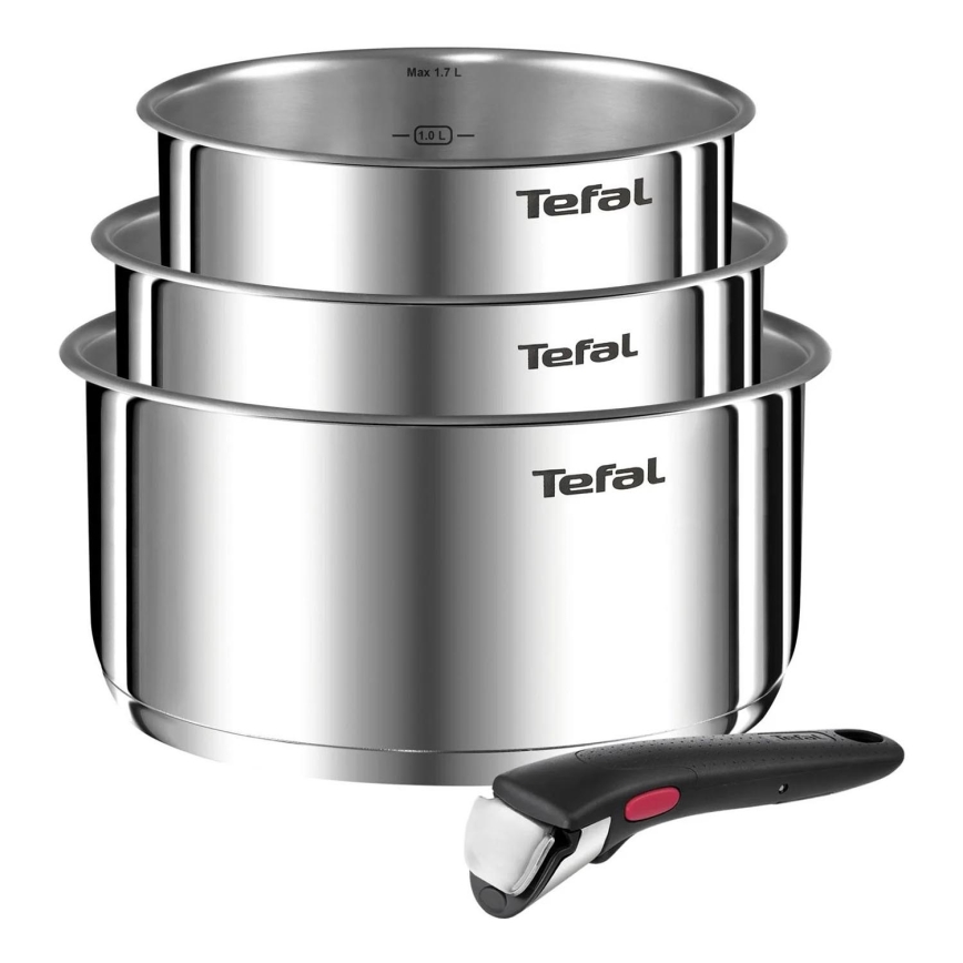 Tefal - 4-teiliges Kochgeschirr-Set INGENIO EMOTION aus Edelstahl