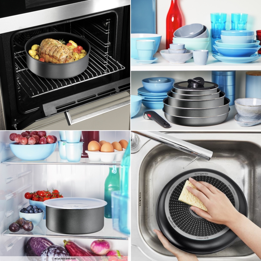 Tefal - 4-teiliges Kochgeschirr-Set INGENIO XL FORCE