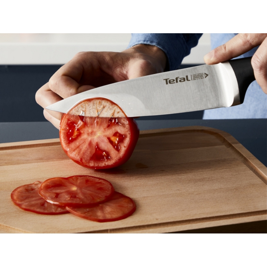 Tefal - 4-teiliges Küchenmesserset ICE FORCE mit Messerblock