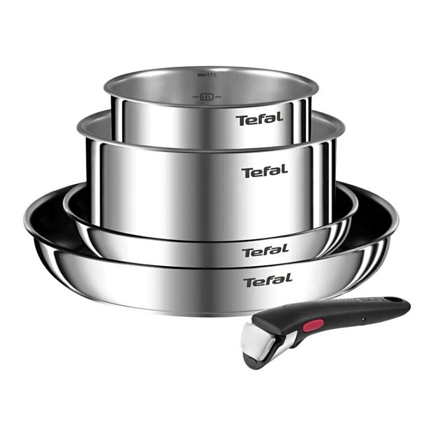 Tefal - 5-teiliges Kochgeschirr-Set INGENIO EMOTION aus Edelstahl