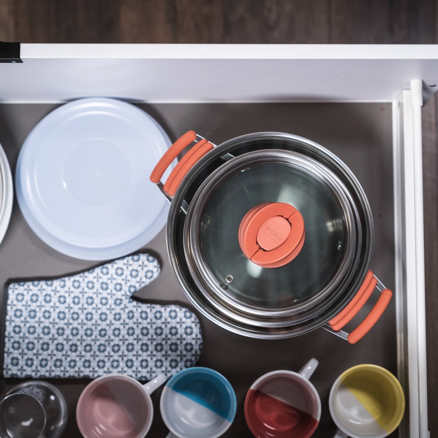 Tefal - 6-teiliges Topfset OPTI'SPACE