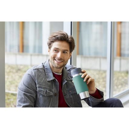 Tefal - Thermobecher 360 ml EASY TWIST MUG Edelstahl/Grün