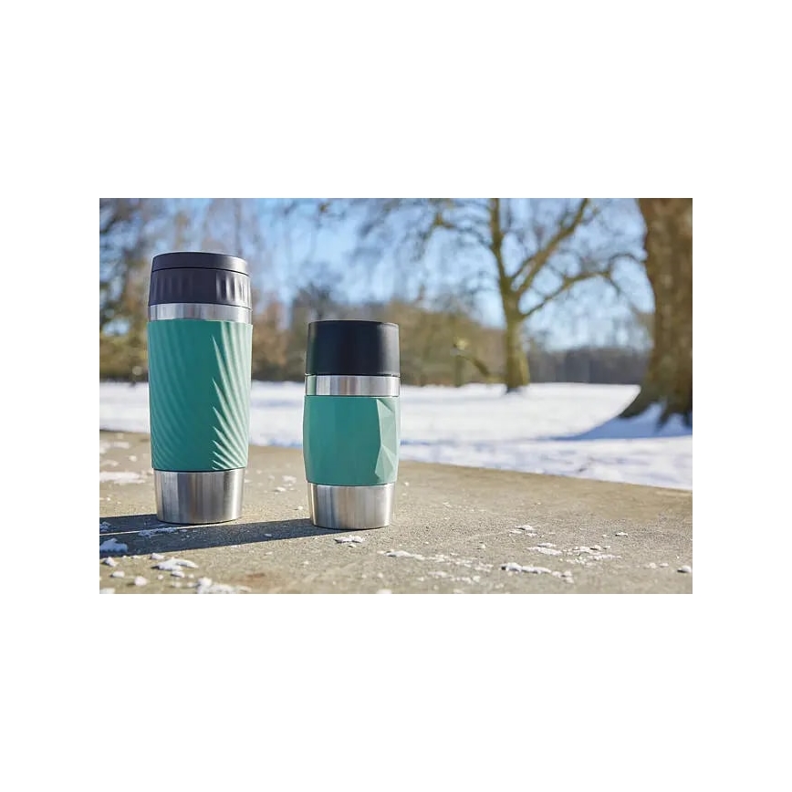 Tefal - Thermobecher 360 ml EASY TWIST MUG Edelstahl/Grün