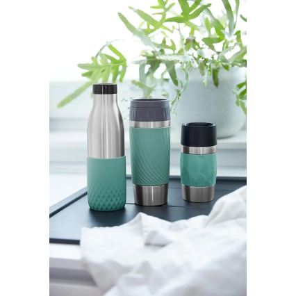Tefal - Thermobecher 360 ml EASY TWIST MUG Edelstahl/Grün