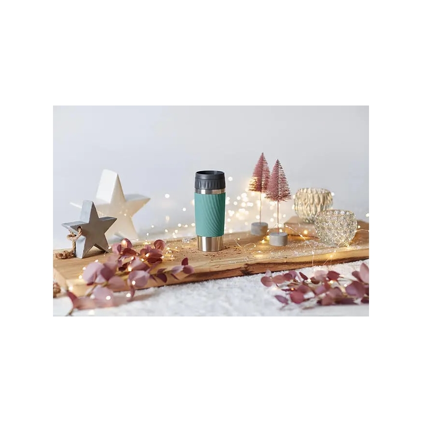 Tefal - Thermobecher 360 ml EASY TWIST MUG Edelstahl/Grün