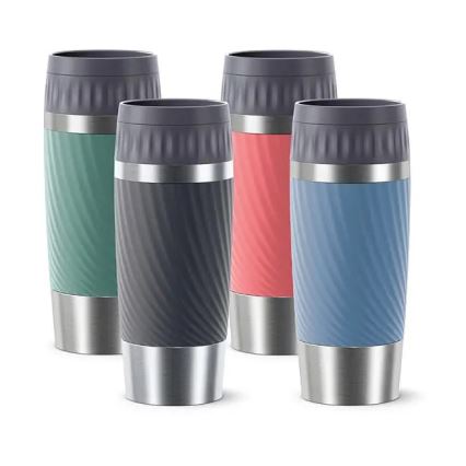 Tefal - Thermobecher 360 ml EASY TWIST MUG Edelstahl/Grün