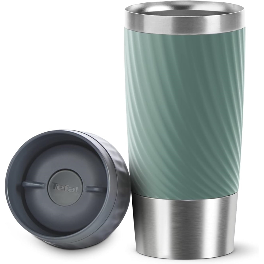 Tefal - Thermobecher 360 ml EASY TWIST MUG Edelstahl/Grün