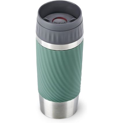 Tefal - Thermobecher 360 ml EASY TWIST MUG Edelstahl/Grün