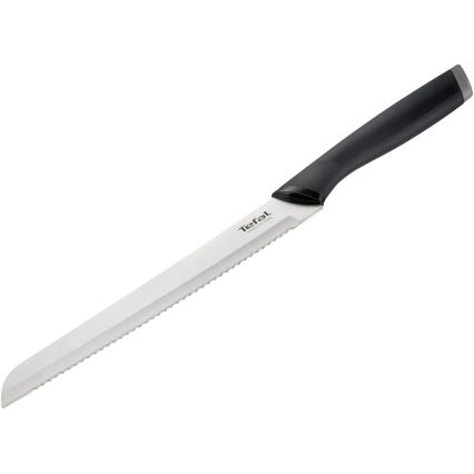 Tefal - Edelstahl-Brotmesser COMFORT 20 cm glänzendes Chrom/schwarz