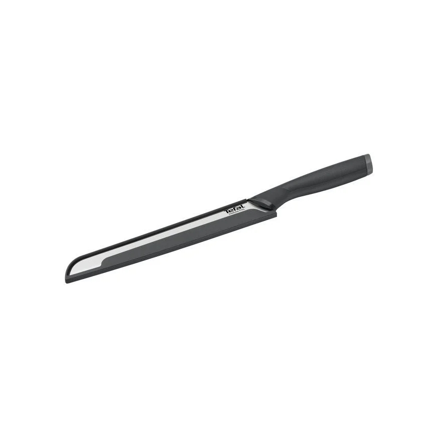 Tefal - Edelstahl-Brotmesser COMFORT 20 cm glänzendes Chrom/schwarz