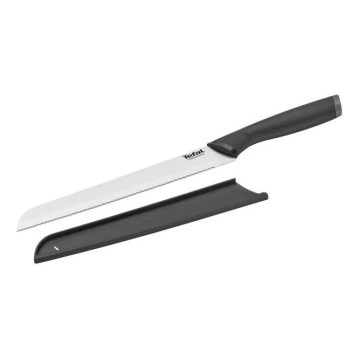 Tefal - Edelstahl-Brotmesser COMFORT 20 cm glänzendes Chrom/schwarz