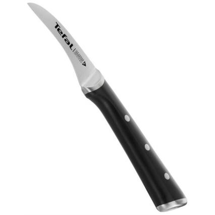Tefal - Edelstahl-Tranchiermesser ICE FORCE 7 cm glänzendes Chrom/schwarz
